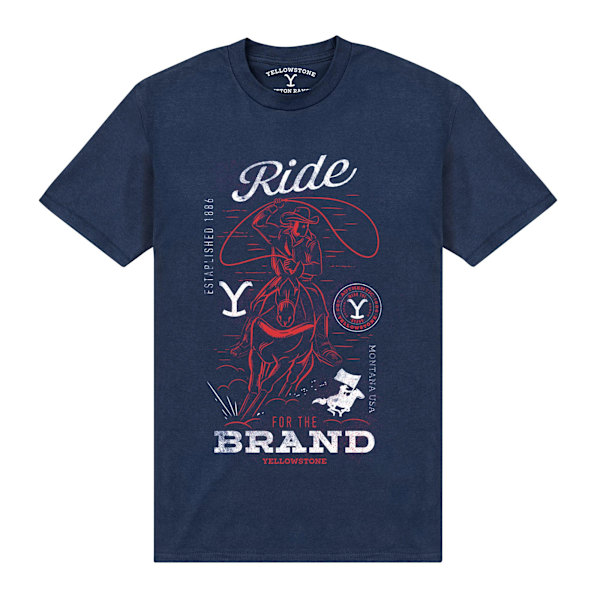 Yellowstone Unisex Adult Ride T-Shirt M Navy Blue Navy Blue M