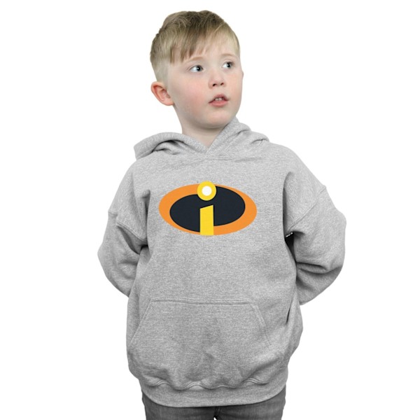Disney Boys The Incredibles Kostym Logo Hoodie 7-8 År Sport Sports Grey 7-8 Years