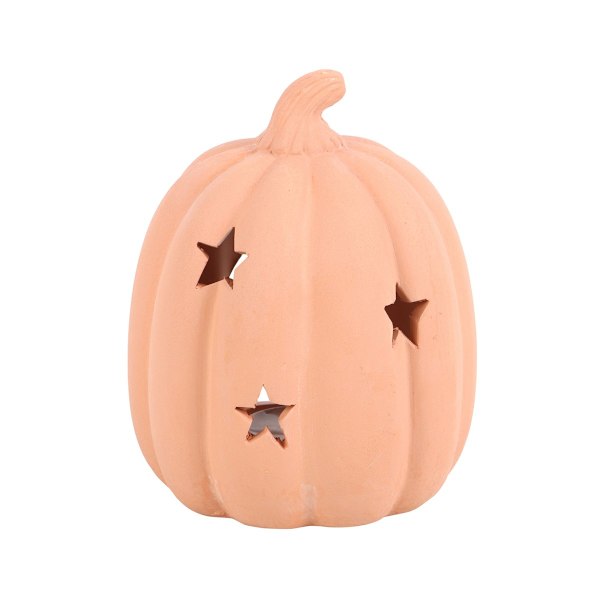 Something Different Terrakotta Pumpa Halloween Tealight Hållare Orange One Size