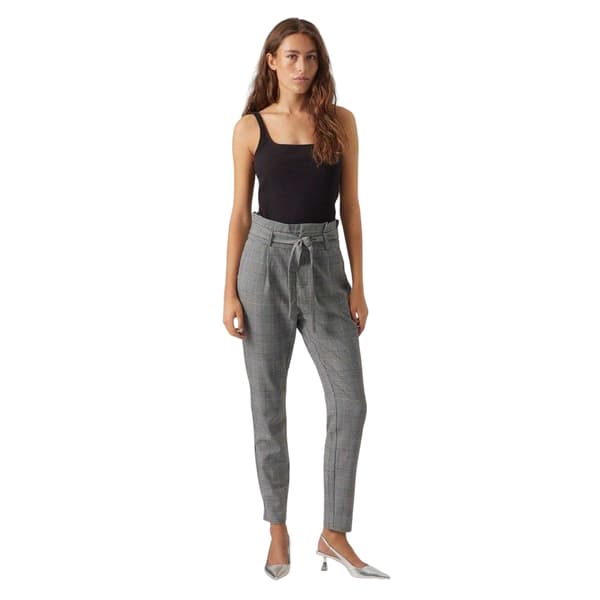 Vero Moda Damrutiga Paperbag-byxor Petite M Grå Grey M