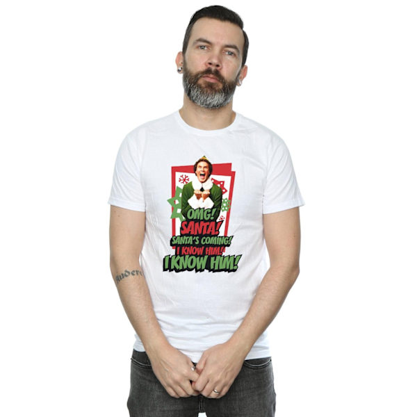 Elf Herr OMG Santa T-shirt L Vit White L
