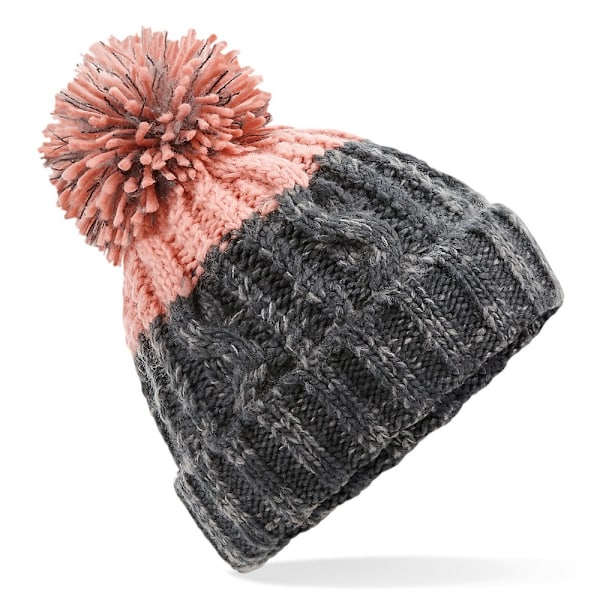 Beechfield Unisex Vuxen Apres Mössa med Uppvikt Kant One Size Grafit Graphite Grey/Blush One Size