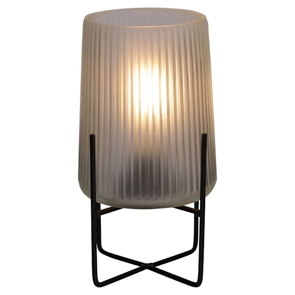Hestia Batteridriven Glaslampa Med Ställ Frostat Vit 12. White One Size