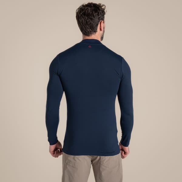 Craghoppers Herr Mock Neck Långärmad Golftröja M Vit White M