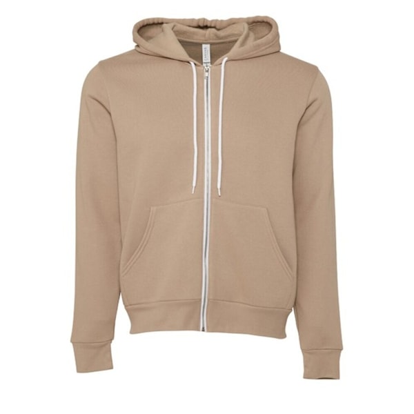 Bella + Canvas Unisex Vuxen Fleece Full Zip Hoodie XS Tan Tan XS