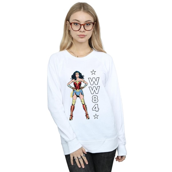 DC Comics Dam/Kvinnor Wonder Woman 84 Stående Logotyp Sweatshirt White XXL