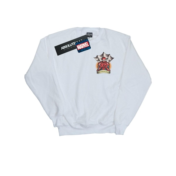 Marvel Herr Spider-Man Tatuering Brösttryck Sweatshirt 4XL Vit White 4XL