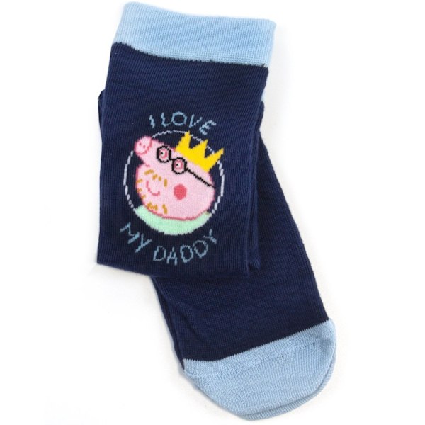 Greta Gris Bästa Pappa Mugg och Sock Set En Storlek Blå Blue One Size