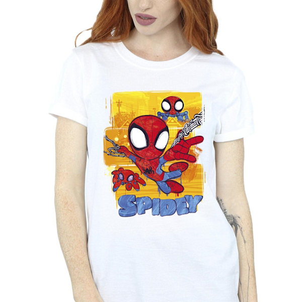 Marvel Dam/Kvinnor Spidey Och Hans Fantastiska Vänner Flygande Bomull White XXL