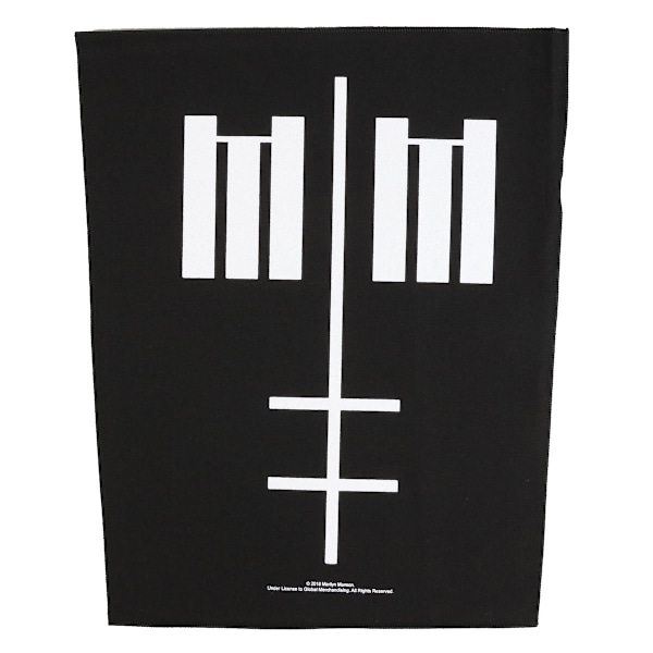 Marilyn Manson Logo Cross Patch One Size Svart/Vit Black/White One Size