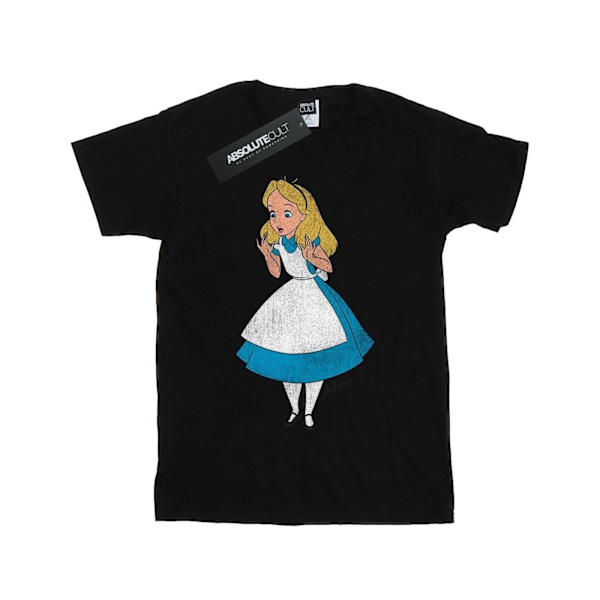 Alice i Underlandet Klassisk Bomull T-shirt för flickor 12-13 år Svart Black 12-13 Years