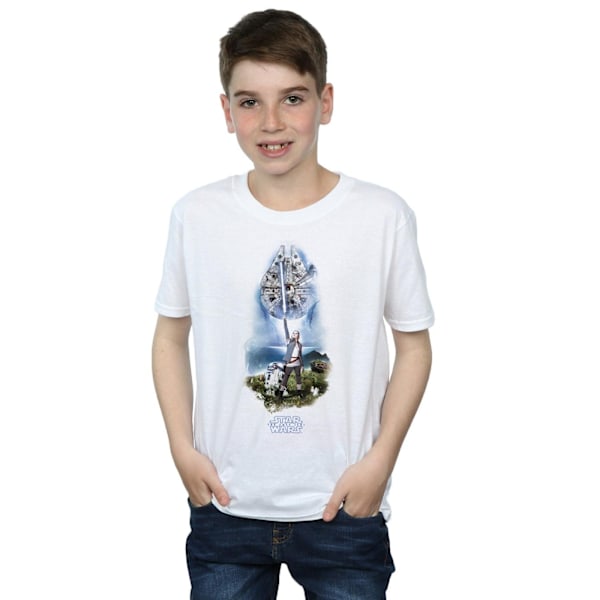 Star Wars Boys The Last Jedi Rey Ljussabel T-shirt 7-8 år W White 7-8 Years