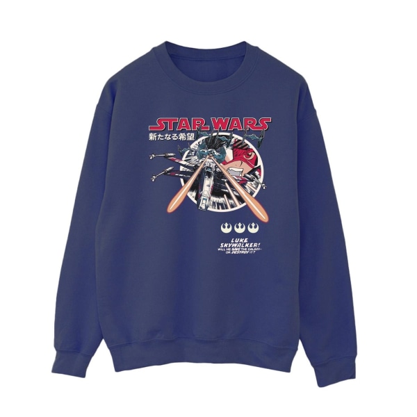 Star Wars Dam/Dam Klassisk Luke Manga Sweatshirt XL Navy B Navy Blue XL