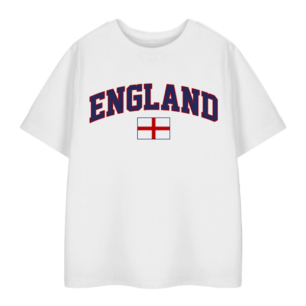 Visa mig varorna Barn/Barn England Flag T-shirt 2-3 år White 2-3 Years