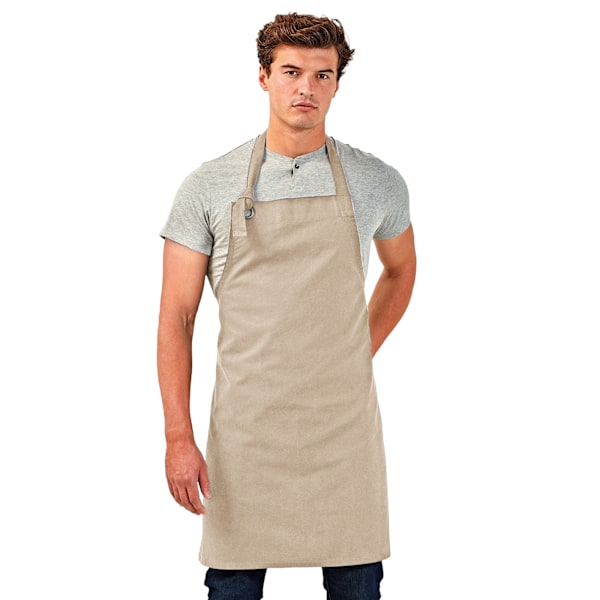 Premier Unisex Calibre Heavy Cotton Canvas Haklappsförkläde (2-pack) Natural One Size