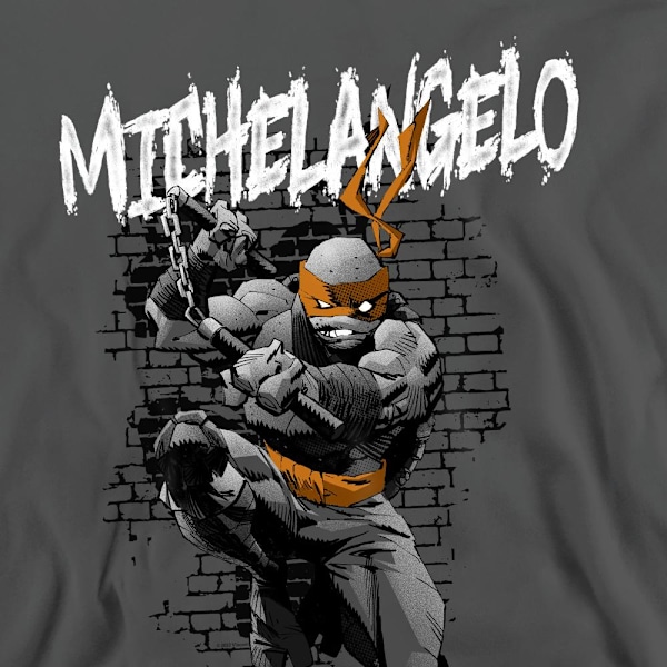 Teenage Mutant Ninja Turtles Unisex Vuxen Michelangelo Sweatshirt Charcoal M