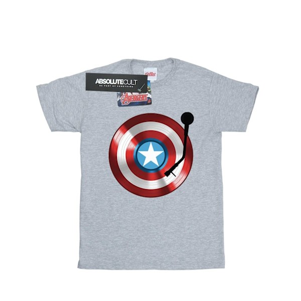 Marvel Girls Captain America Turntable Bomull T-shirt 5-6 år Sports Grey 5-6 Years