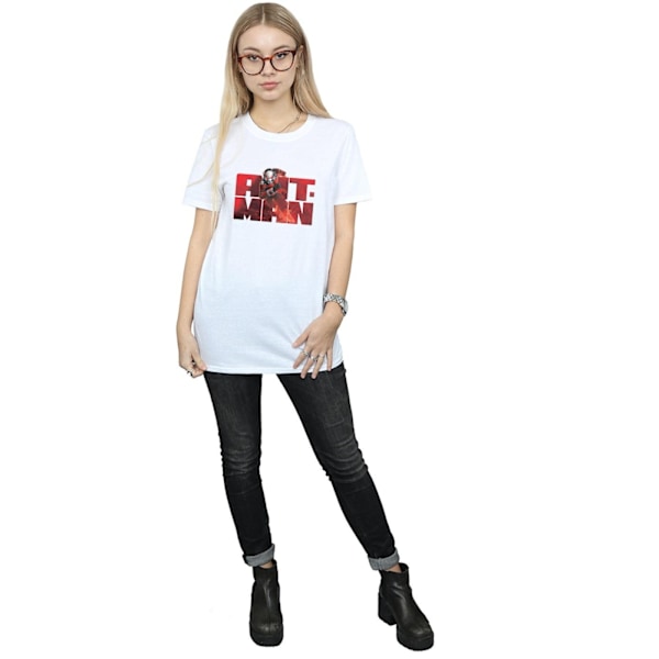 Marvel Dam/Damer Ant-Man Löparbomull Boyfriend T-shirt X White XXL