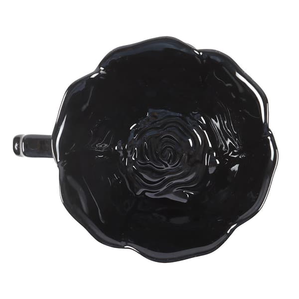 Something Different Rose Teacup & Saucer One Size Black Black One Size