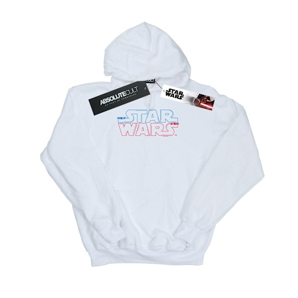 Star Wars Herr Lightsaber Logo Hoodie 5XL Vit White 5XL