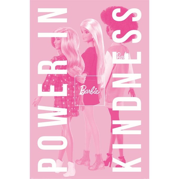 Barbie Power In Kindness Affisch 91,5 cm x 61 cm Rosa/Vit Pink/White 91.5cm x 61cm
