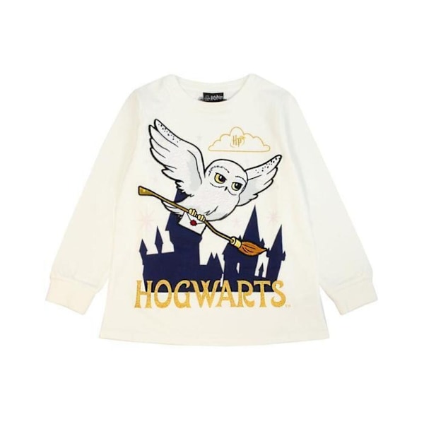 Harry Potter Flickor Hedwig Fleece Lång Pyjamas Set 10-11 År Av Off White/Navy 10-11 Years