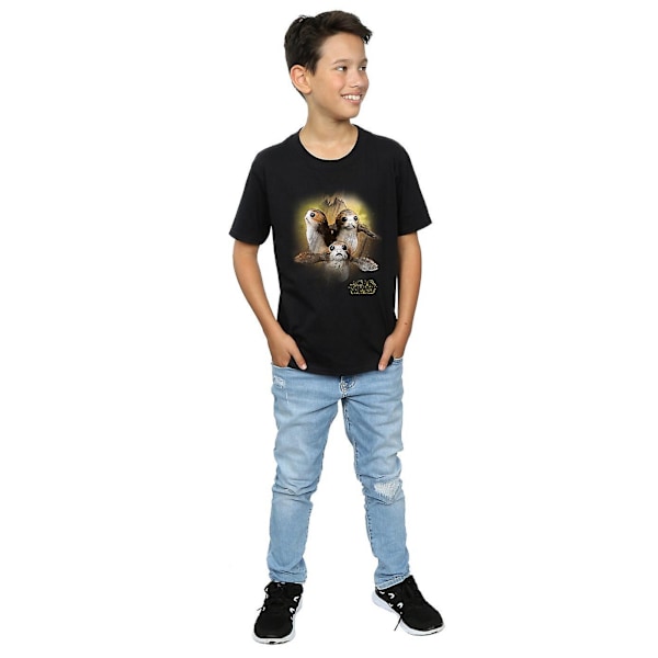 Star Wars: The Last Jedi Boys Porg Borstad Bomull T-shirt 12-13 Black 12-13 Years