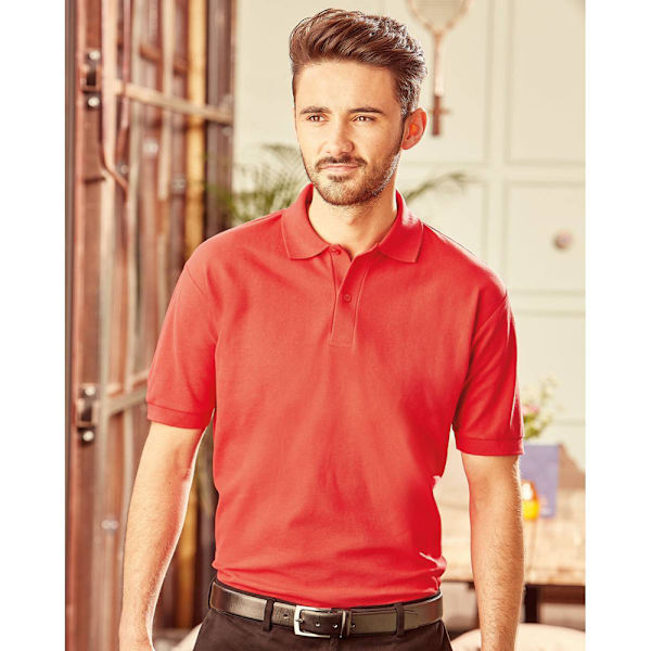 Russell Herr Classic Kortärmad Polycotton Pikétröja XS Clas Classic Red XS