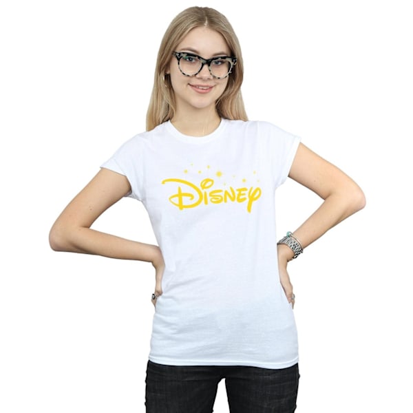 Disney Dam/Kvinnor Logo Stjärnor Bomull T-shirt XXL Vit White XXL