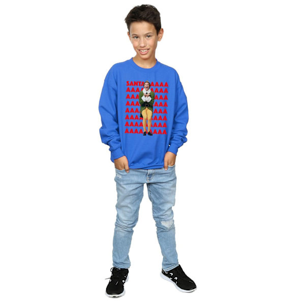 Elf Boys Buddy Santa Scream Sweatshirt 9-11 år Kunglig Blå Royal Blue 9-11 Years