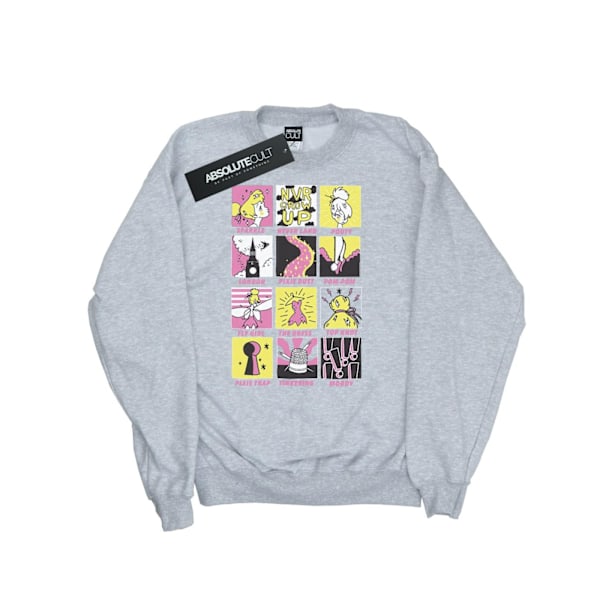 Disney Dam/Kvinnor Tinkerbell Squares Sweatshirt L Heather Grå Heather Grey L