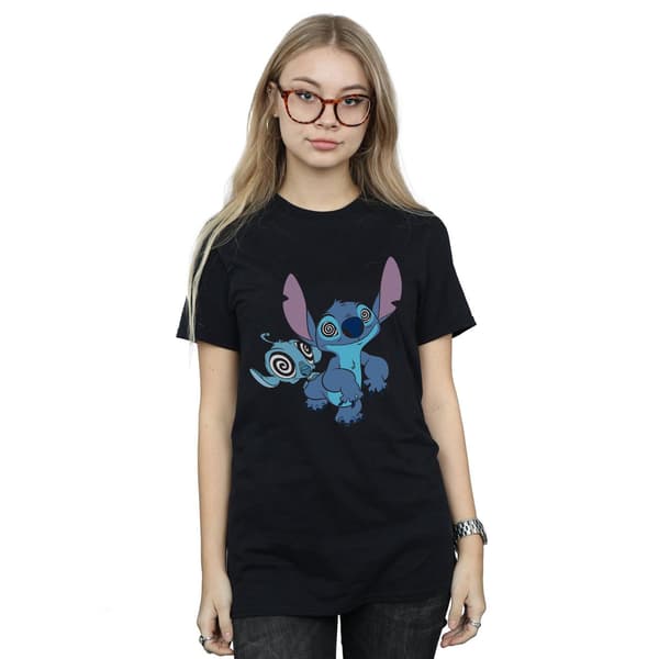 Disney Dam Lilo och Stitch Hypnotiserad Bomull Boyfriend Black S