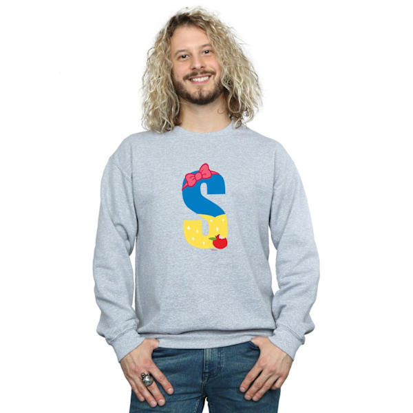 Disney Mens Alphabet S Is For Snow White Sweatshirt XXL Sports Sports Grey XXL