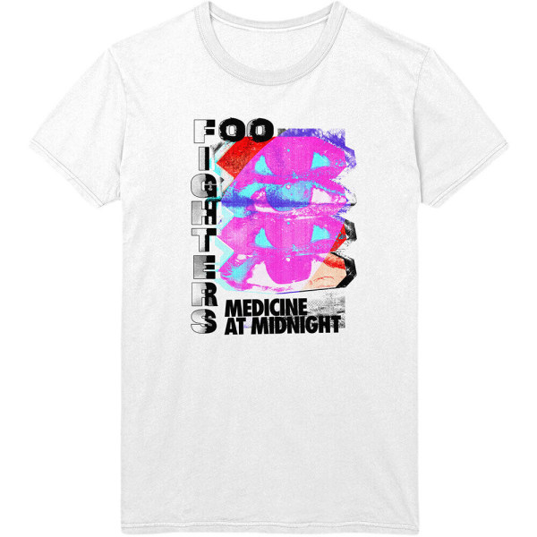Foo Fighters Unisex vuxenmedicin vid midnatt Tilt T-shirt MW White M