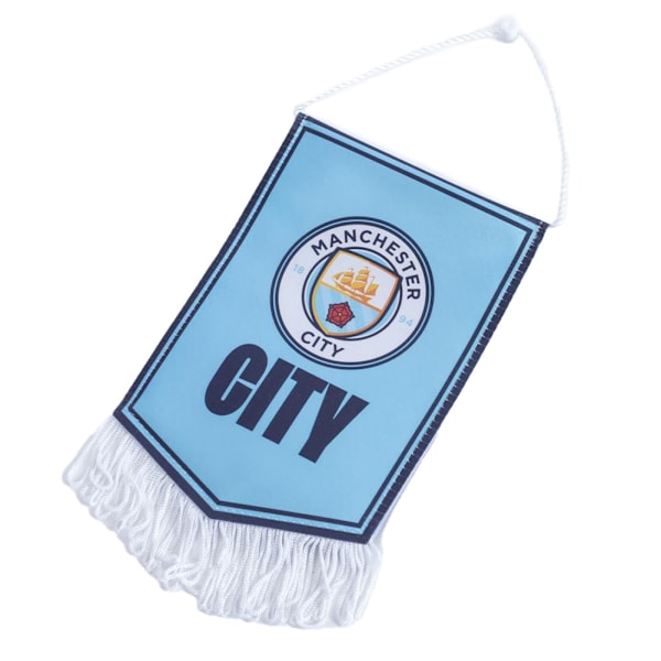 Manchester City FC Mini Vimpel En Storlek Sky Blue/White Sky Blue/White One Size