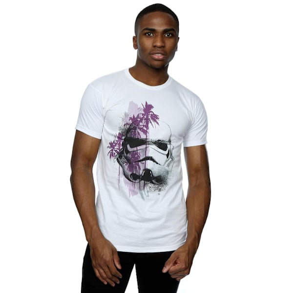 Star Wars Mens Rogue One Stormtrooper Palm Trees T-Shirt M Vit White M