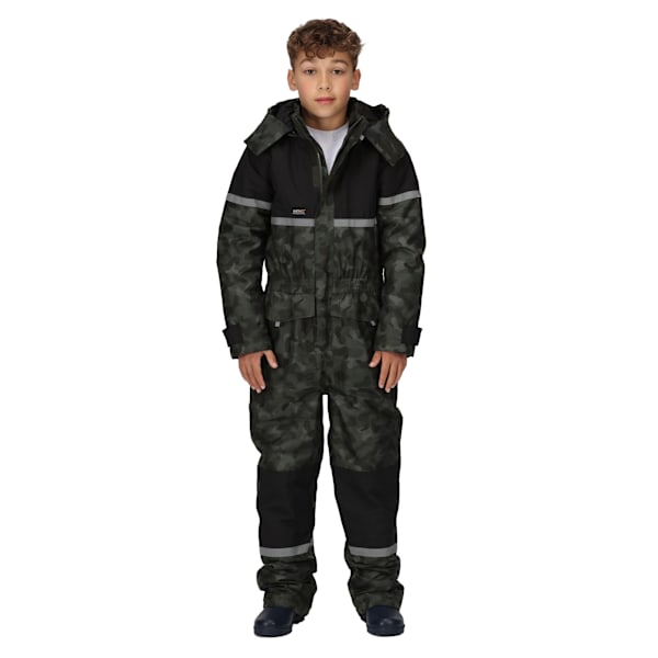 Regatta Barn/Barn Rancher Camo Vattentät Overall 7-8 År Black 7-8 Years