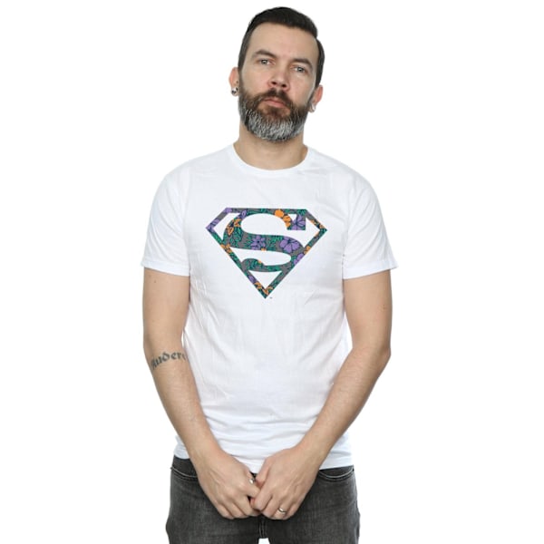 DC Comics Superman Floral Logo 1 T-shirt 3XL Vit White 3XL