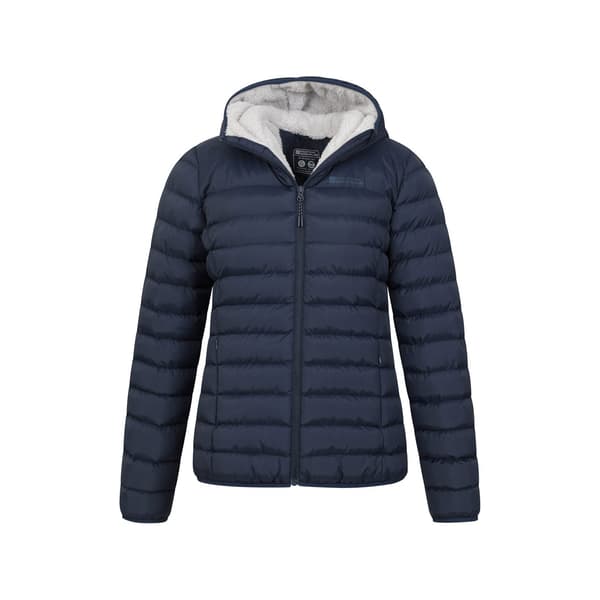 Mountain Warehouse Dam/Fritidsjacka med Fuskpälsfoder 1 Navy 10 UK