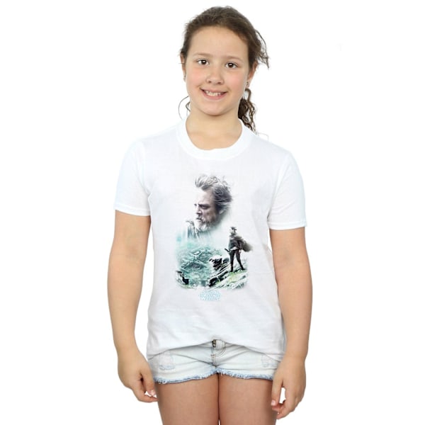 Star Wars Girls The Last Jedi Luke And Rey Bomull T-shirt 12-13 White 12-13 Years