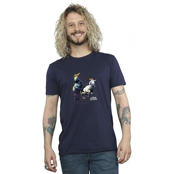 Marvel herr Thor Love And Thunder Toothgnasher Flames T-shirt X Navy Blue XXL