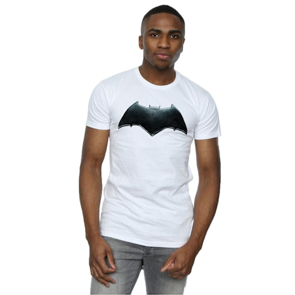 DC Comics Justice League Movie Batman Emblem T-shirt XXL W White XXL