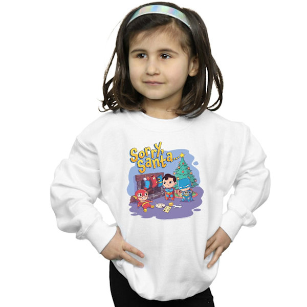 DC Comics Girls Super Friends Sorry Santa Sweatshirt 5-6 år White 5-6 Years