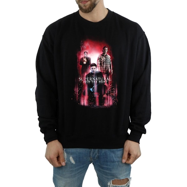 Supernatural Mens Group Crowley Sweatshirt S Svart Black S