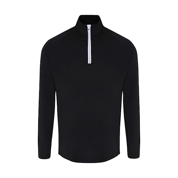 TriDri Herr Långärmad Performance Quarter Zip Top 3XL Svart/Vit Black/White 3XL