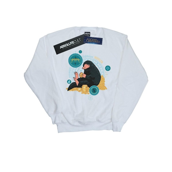Fantastiska vidunder Pojkar Sittande Niffler Sweatshirt 7-8 År Vit White 7-8 Years