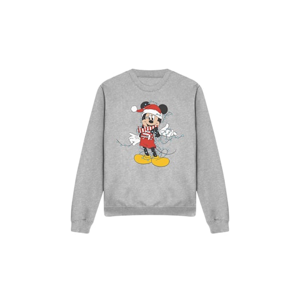 Disney Unisex Vuxen Mickey Mouse Julbelysning Tröja L Sport Heather L
