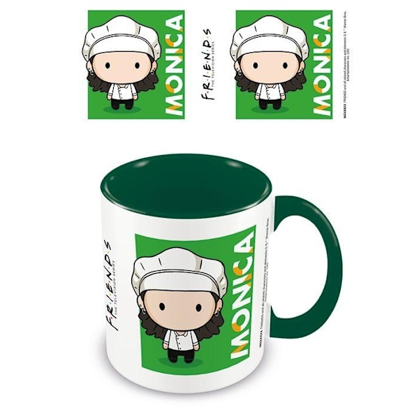 Friends Chibi Monica Mugg En Storlek Vit/Grön White/Green One Size