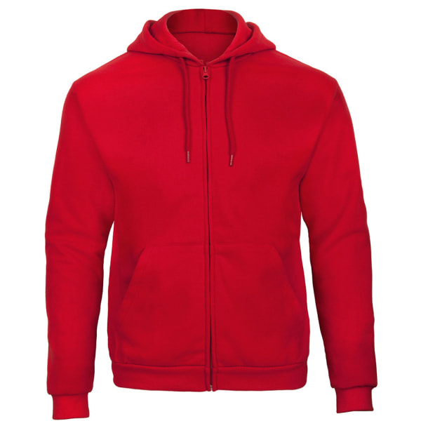 B&C Adults Unisex ID.205 50/50 tröja med huva med dragkedja M Röd Red M