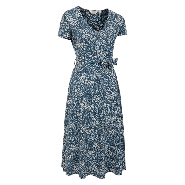 Mountain Warehouse Dam/Damer Santorini Wrap Midi Klänning 10 U Dark Blue 10 UK